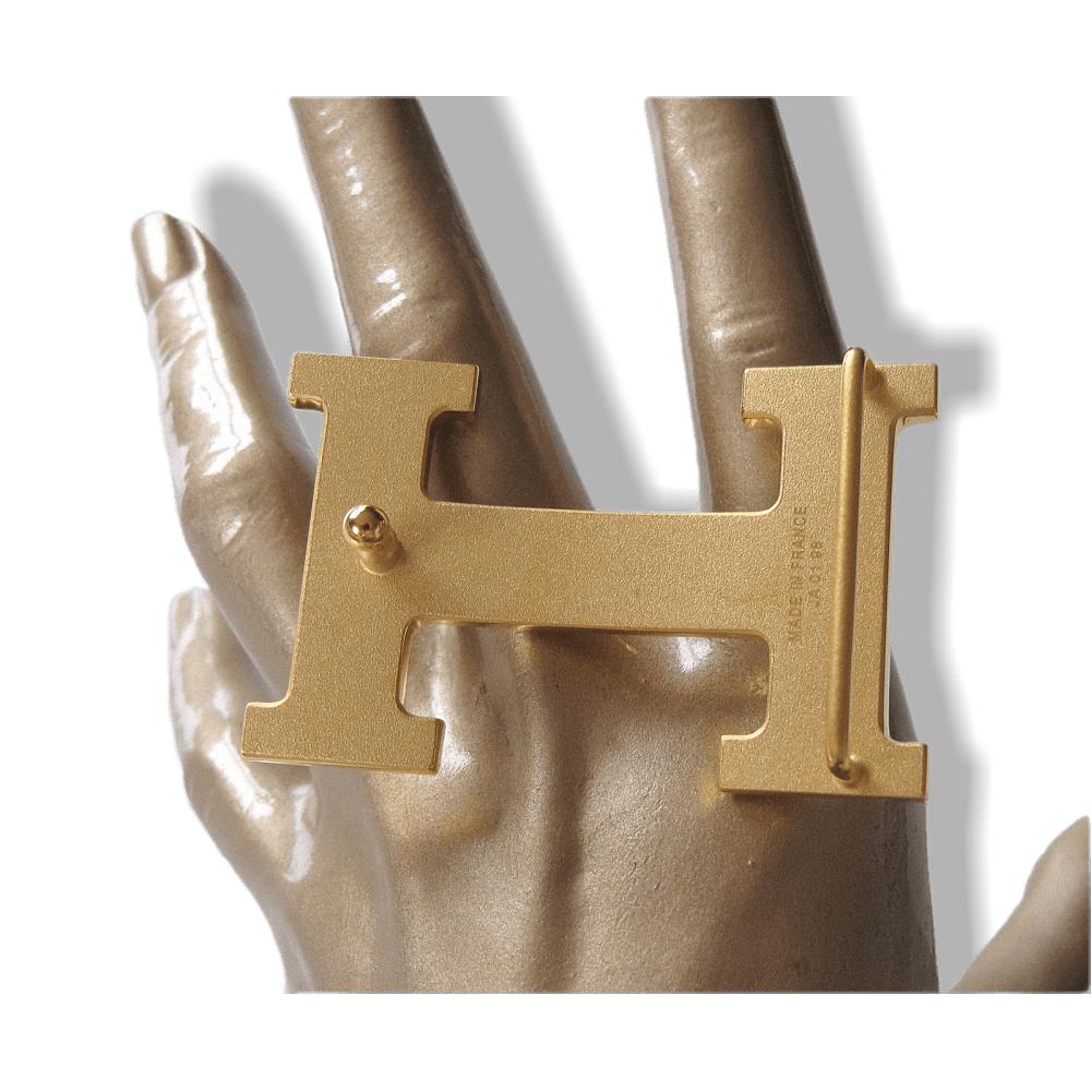 Hermes Plated Brushed Gold Buckle H 32 mm, New! - poupishop