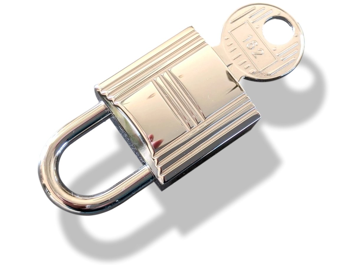 Hermes Plated Silver and Palladium CADENAS Key Lock 2 KEYS Nr 162 for Birkin  Kelly New and Perfect in Pochette!