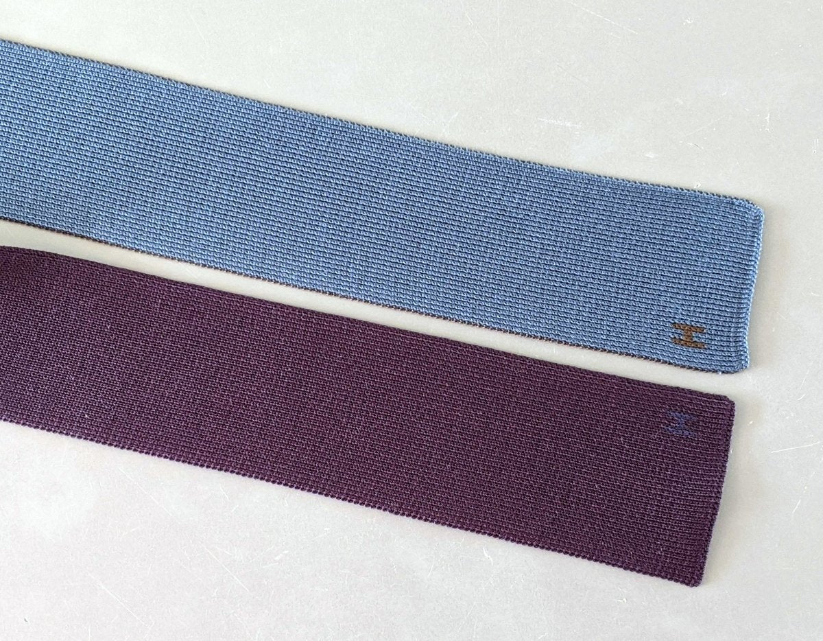 Hermes Plum Navy Bronze Prusse MAILLE DE SOIE 4 TEMPS 100% Mesh Silk Tie 7cm, NWT in Pochette! - poupishop