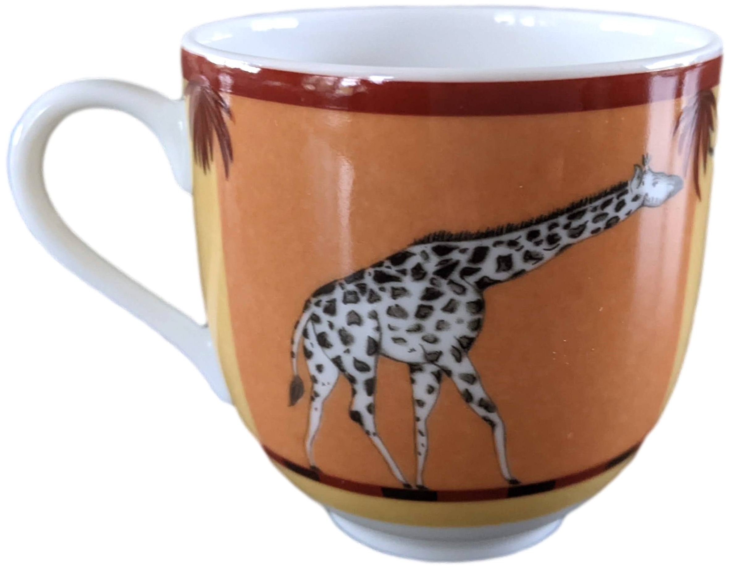 Hermes Orange Porcelain of Limoges "Africa" Coffee Cup 10 cl / 3.5 fl. oz