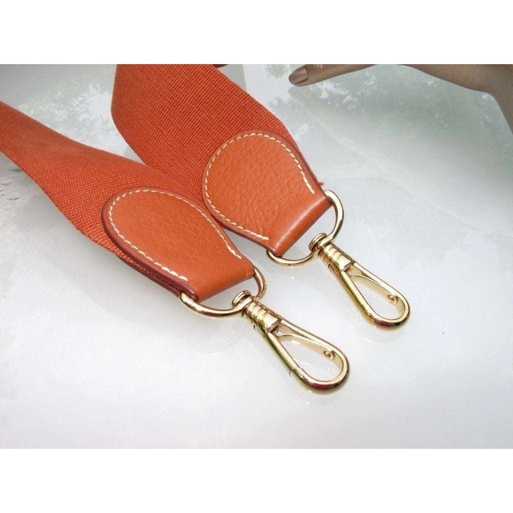 Hermes Potiron Canvas Shoulder Strap for Kelly Bag - poupishop