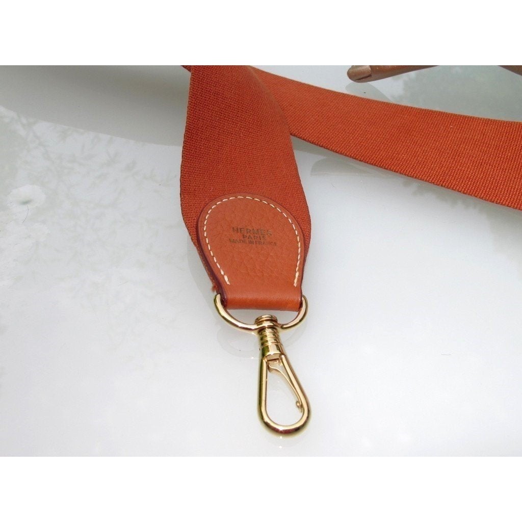 Hermes Potiron Canvas Shoulder Strap for Kelly Bag - poupishop