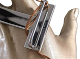 Hermes [61] Brushed Silver "Quizz" Belt Buckle H 32 mm