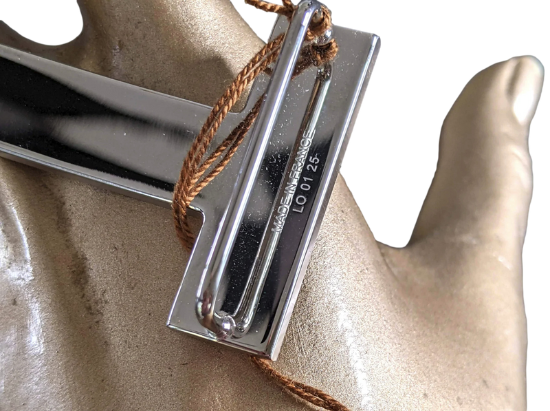 Hermes [61] Brushed Silver "Quizz" Belt Buckle H 32 mm