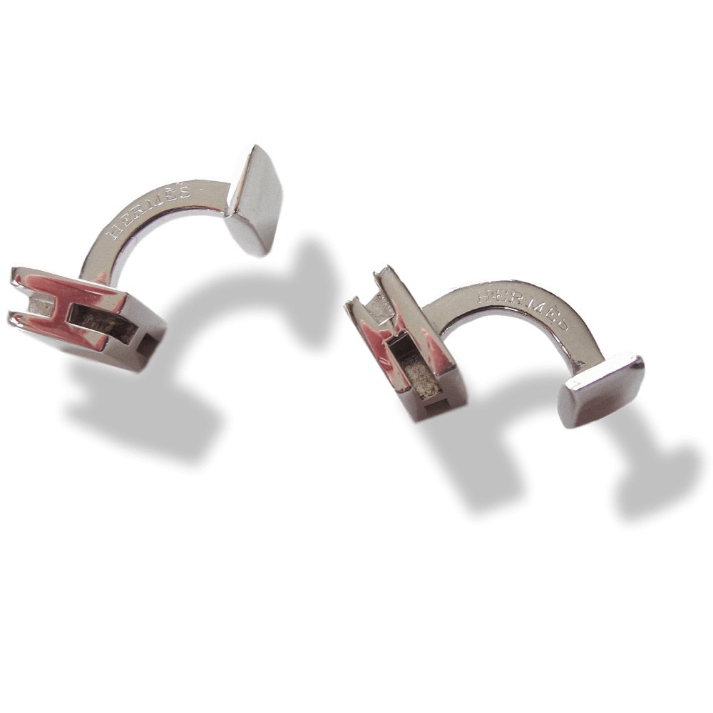 Hermes Rare AG 925 Sterling Silver Cuffflinks, New! - poupishop