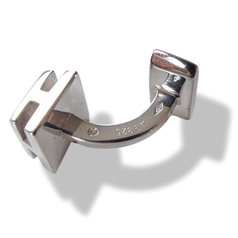 Hermes Rare AG 925 Sterling Silver Cuffflinks, New! - poupishop