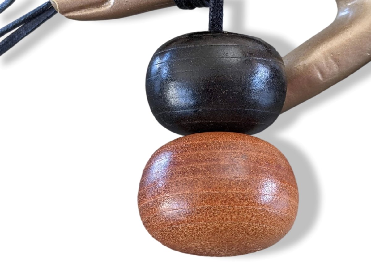 Hermes Rare Precious Wood/Barenia Balls Pompons Pom-Pom Adjustable NECKLACE, BNIB! - poupishop