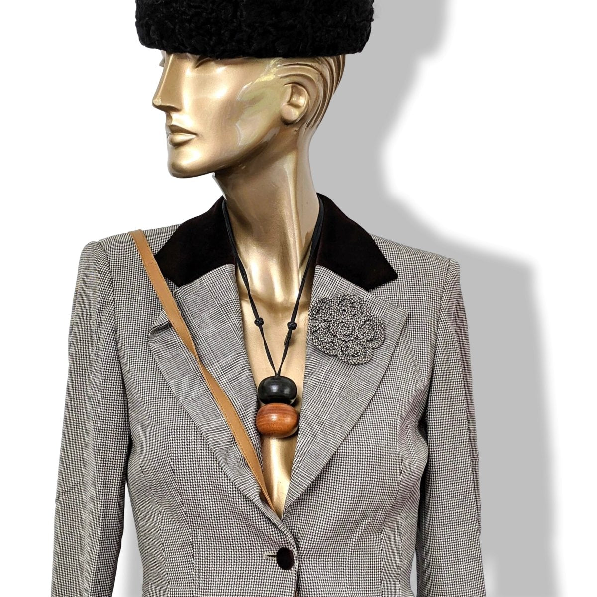 Hermes Rare Precious Wood/Barenia Balls Pompons Pom-Pom Adjustable NECKLACE, BNIB! - poupishop