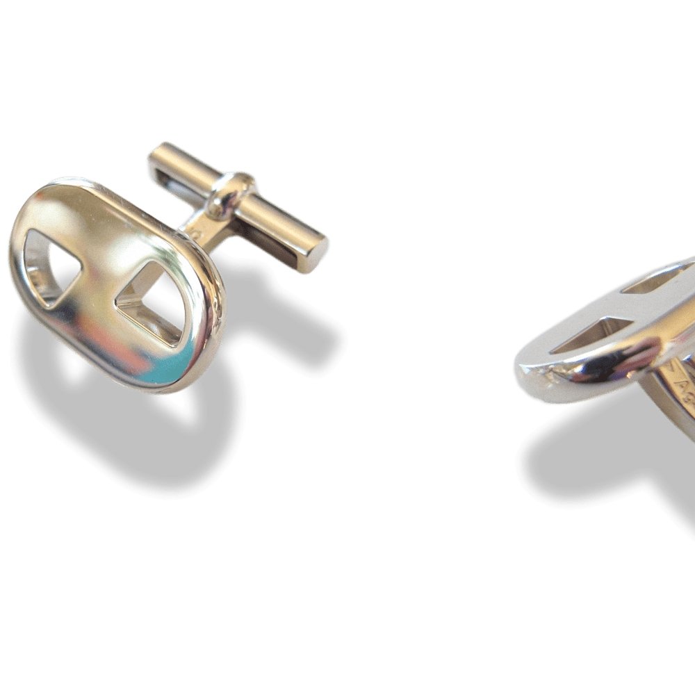 Hermes Rare Sterling Silver Cuffflinks, New! - poupishop