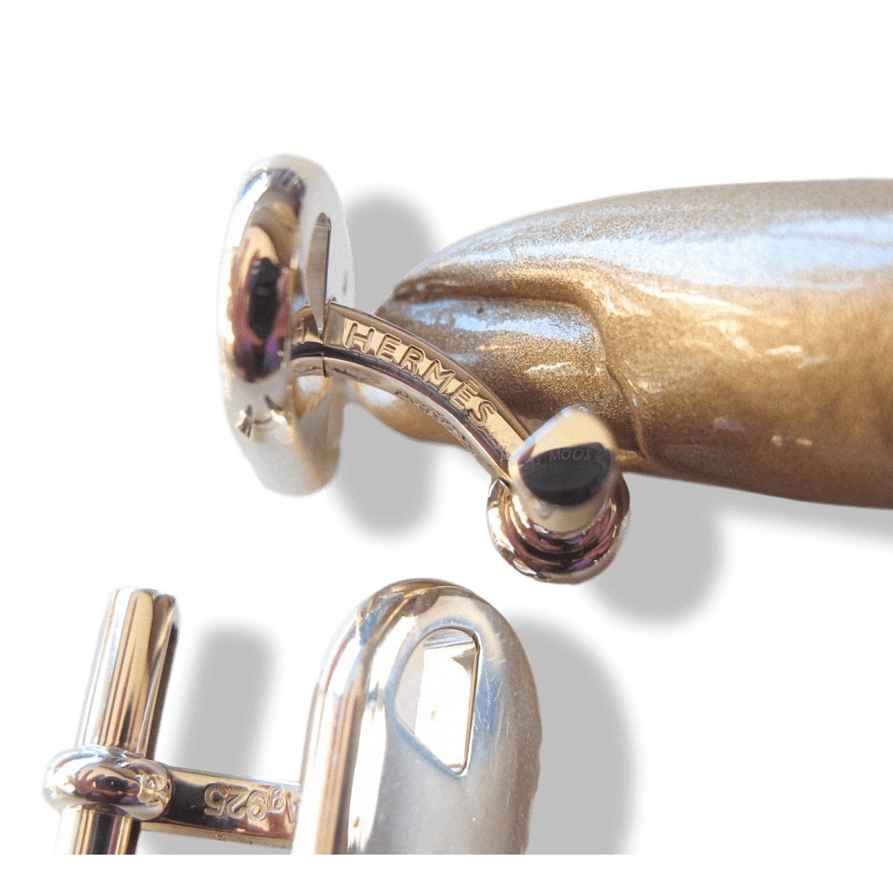 Hermes Rare Sterling Silver Cuffflinks, New! - poupishop