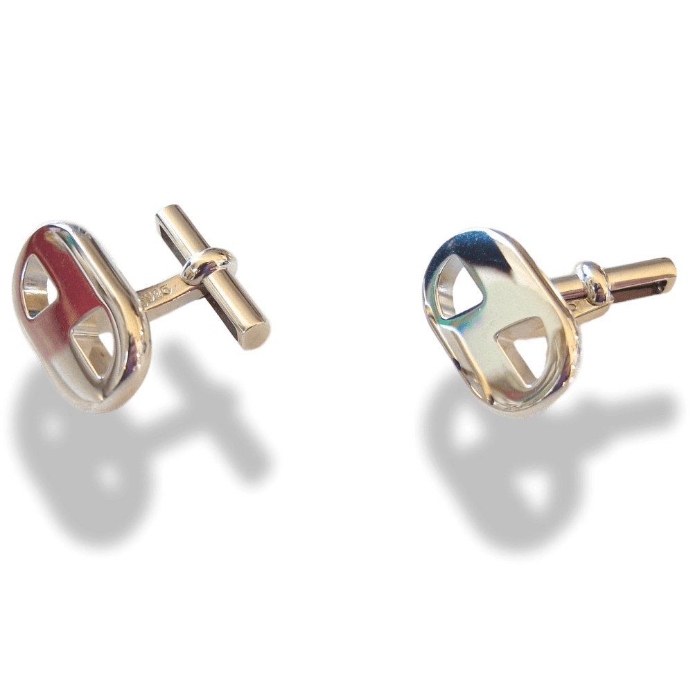 Hermes Rare Sterling Silver Cuffflinks, New! - poupishop