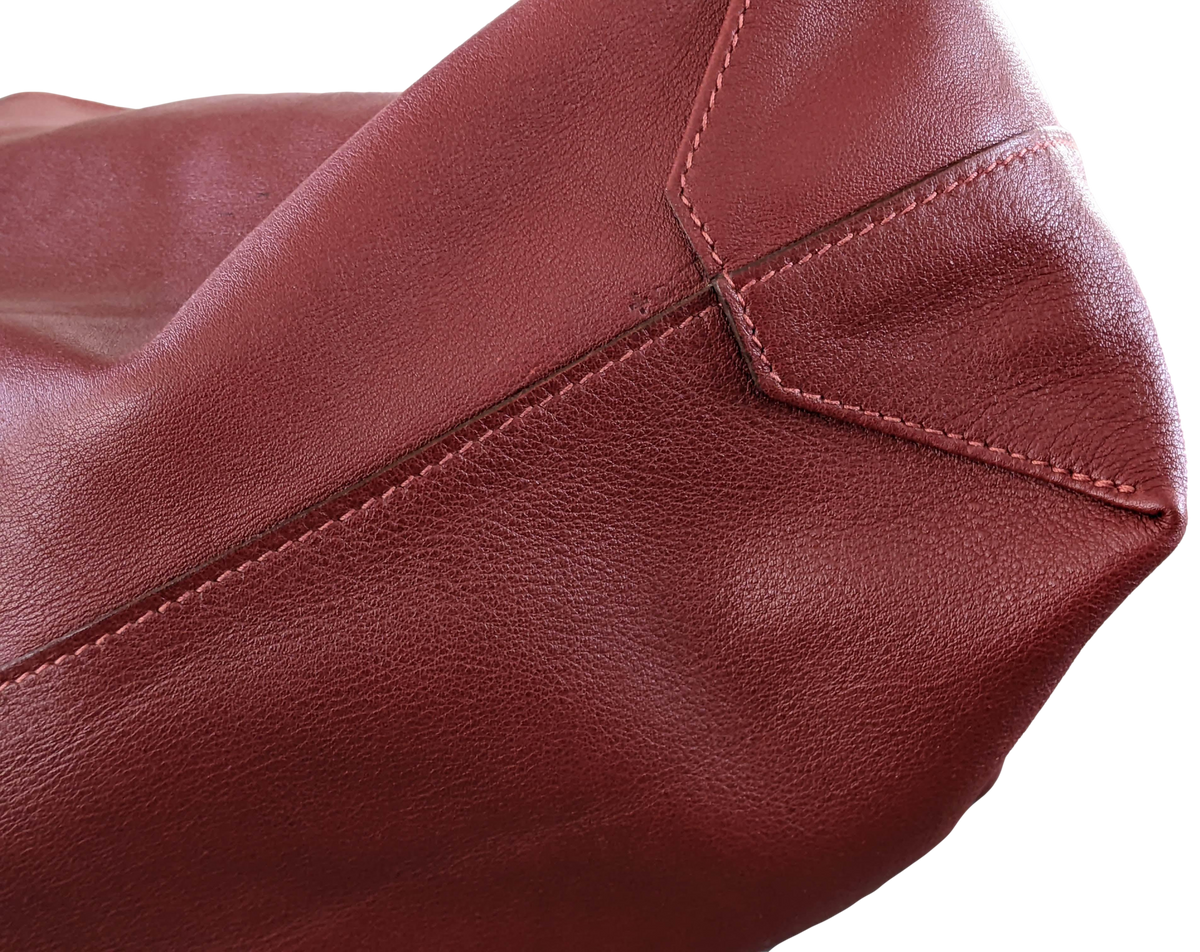 Hermes Sikkim Rouge Veau Bicolore "Sac Cabas Double Sens" Bag 36 cm