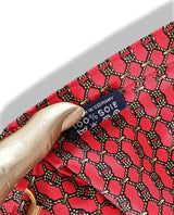 Hermes Red/Gold Silk TIE HANGER TIE RACK - PORTE-CRAVATES SOIE, BNEW! - poupishop