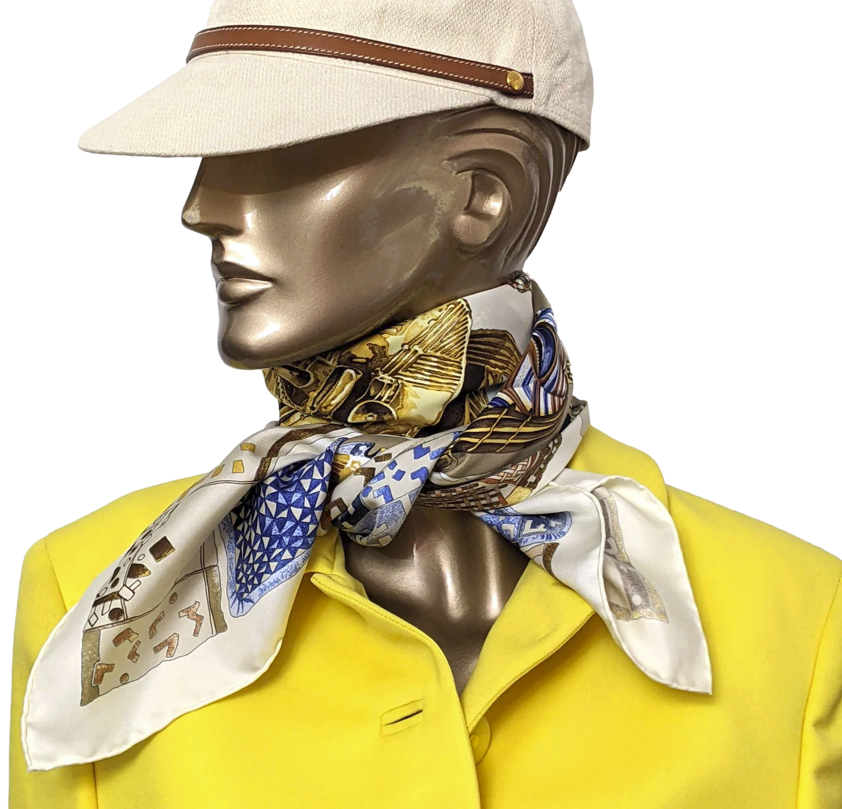 Produits Hermes Rare Special Issue "Republique Gabonaise - Persona" by Loic Dubigeon Twill 90cm