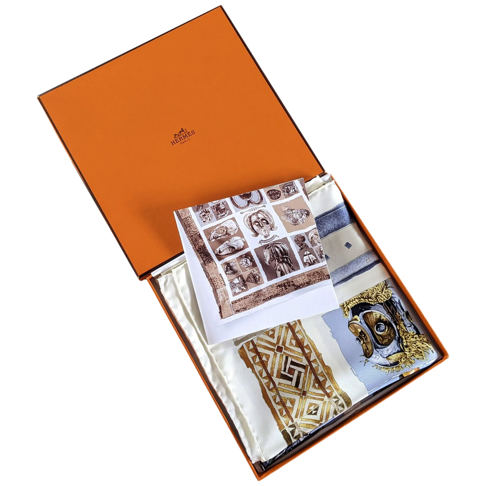 Produits Hermes Rare Special Issue "Republique Gabonaise - Persona" by Loic Dubigeon Twill 90cm
