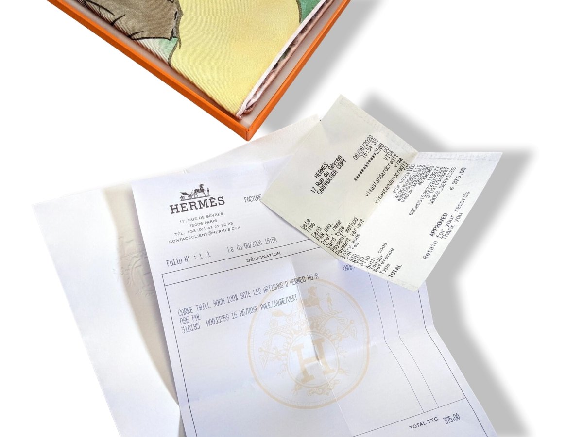 Hermes Rose Pale/Jaune/Vert LES ARTISANS D'HERMES by Akira Yamaguchi Twill 90cm, BNIB! - poupishop