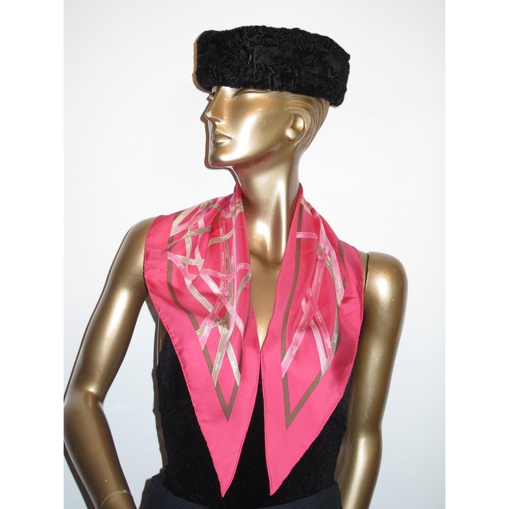 Hermes Rose Vif Bolduc Vintage Silk Pointu NIB! - poupishop