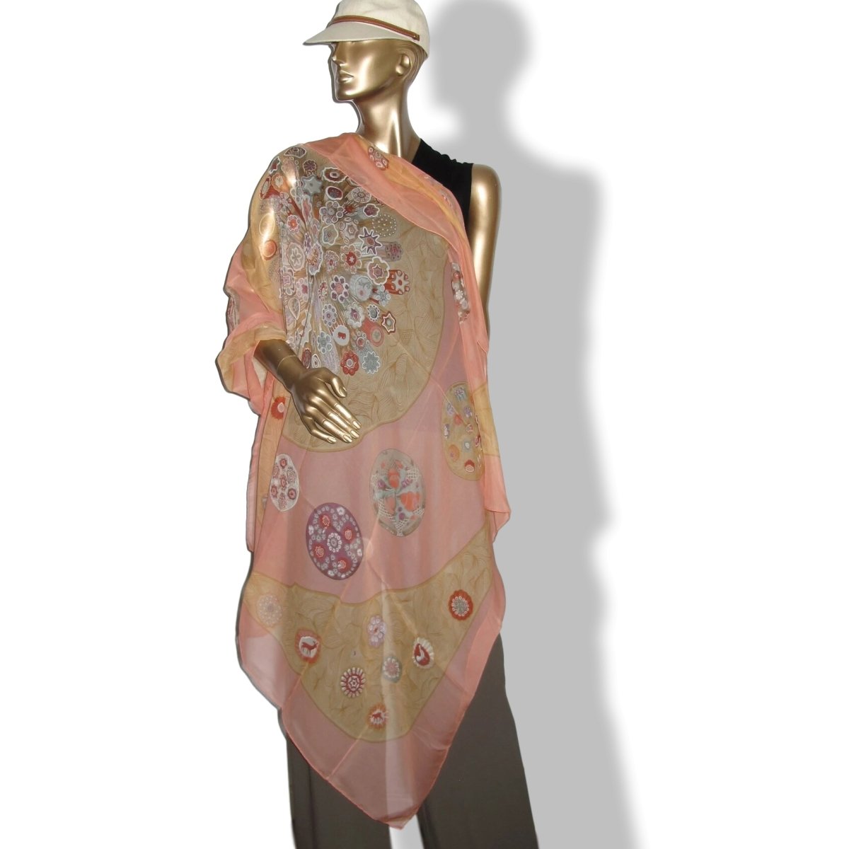 Hermes Rose/Sable/Roue SULFURES Saint Louis Mousseline 140, New! - poupishop