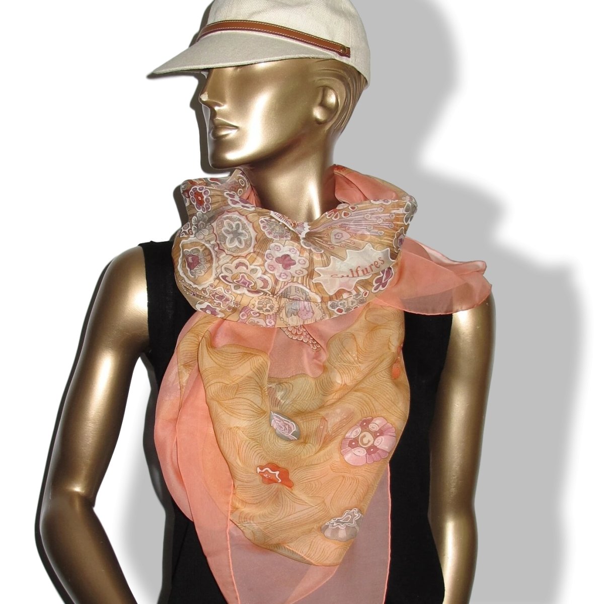 Hermes Rose/Sable/Roue SULFURES Saint Louis Mousseline 140, New! - poupishop