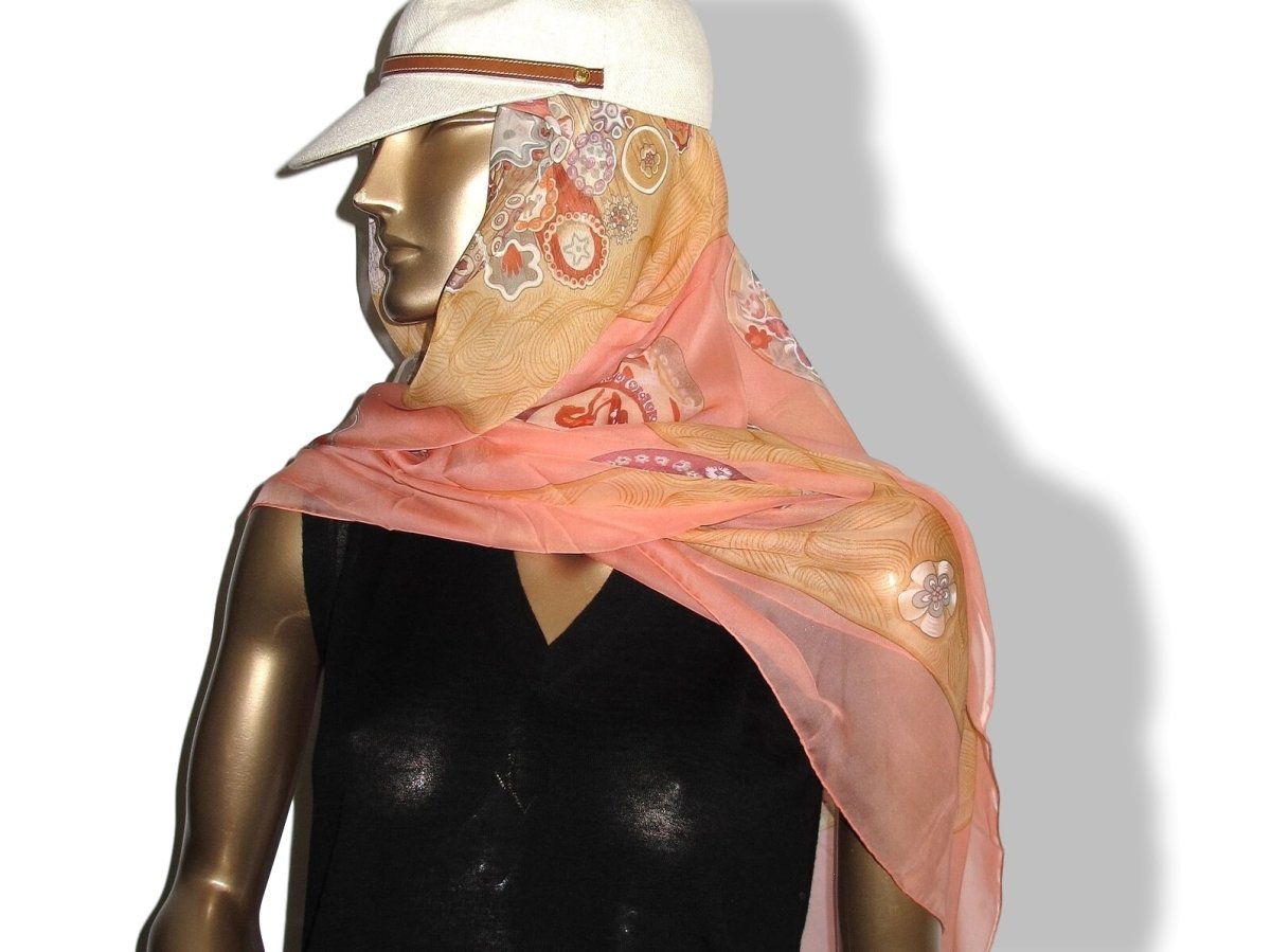 Hermes Rose/Sable/Roue SULFURES Saint Louis Mousseline 140, New! - poupishop