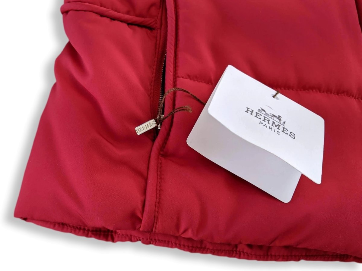 Hermes Rouge Casaque Men's JOCKEY Sleeveless Vest - Gilet Coupe-Vent SzM, BNWT! - poupishop