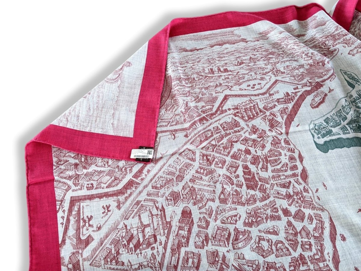 Hermes S18 Fuchsia/Bordeaux/Vert LA CITE CAVALIERE by Octave Marsal Cashmere Shawl 140, BNWTIB! - poupishop