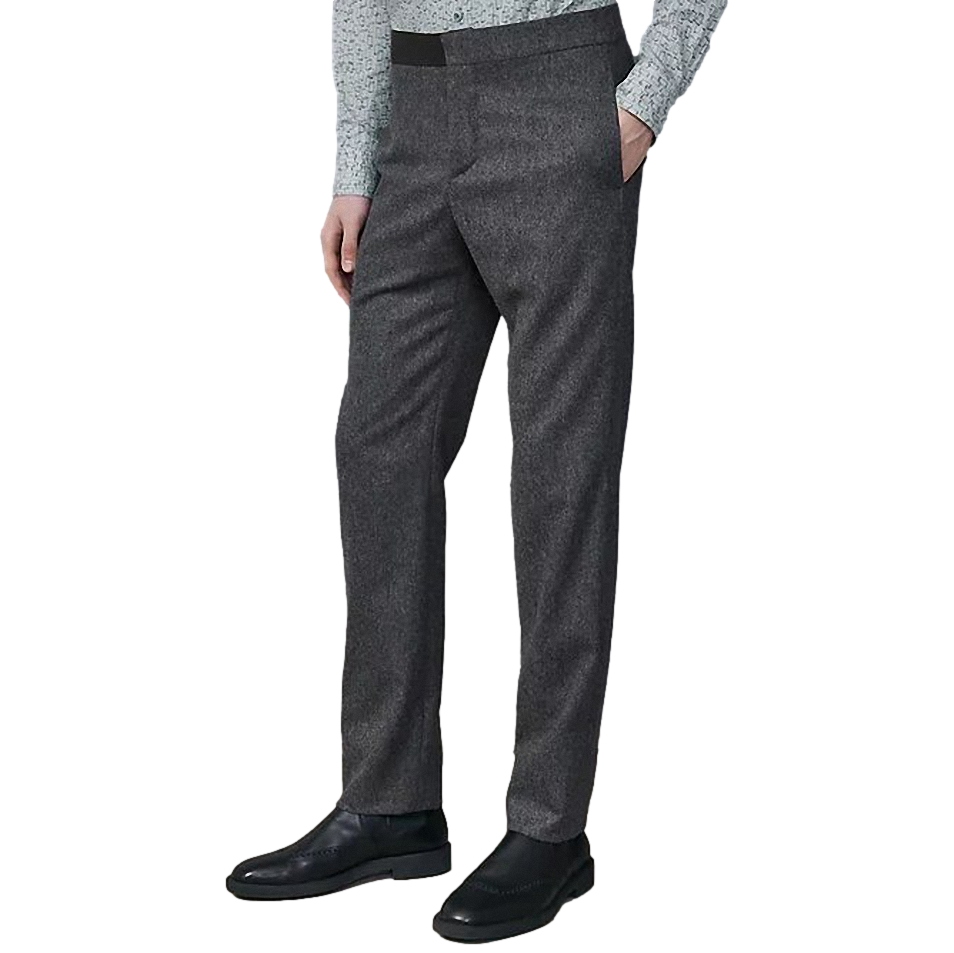 Hermes Bleu Pilote "Saint Germain" Pantalon Laine Matelasse Quilted Wool Men's Pants Sz44, BNWT!