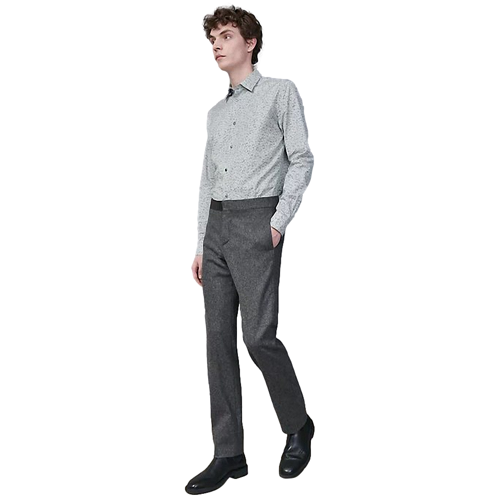 Hermes Bleu Pilote "Saint Germain" Pantalon Laine Matelasse Quilted Wool Men's Pants Sz44, BNWT!