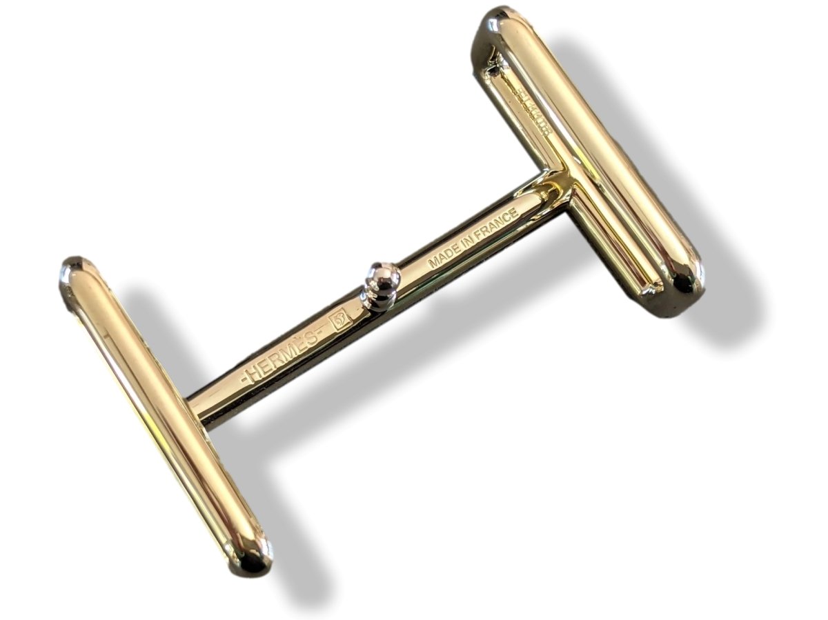 Hermes Shiny Light Gold IDEM Buckle H 32mm Numbered, New! - poupishop