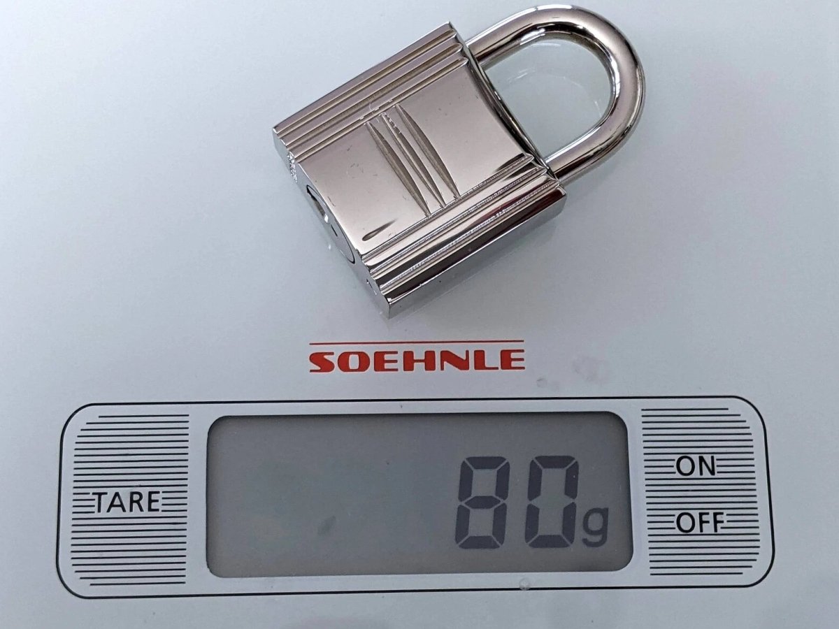 Hermes Silver&Palladium CADENAS GM Nr7 Without Keys for Big and Travel Bags! - poupishop