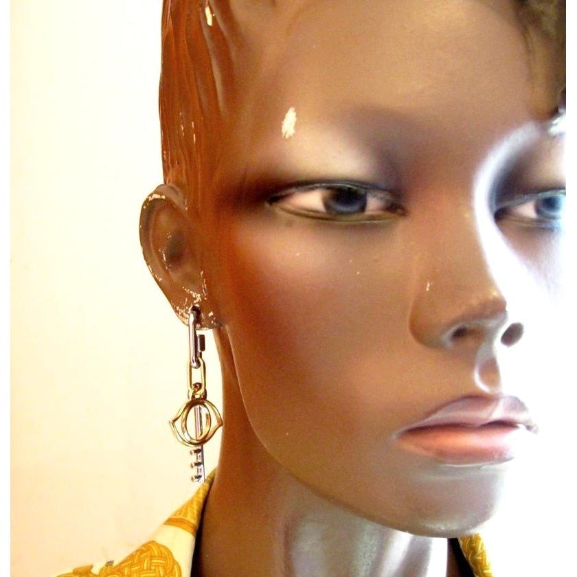 Hermes Single CURIOSITE Charms Pierced Earring , NIB! - poupishop