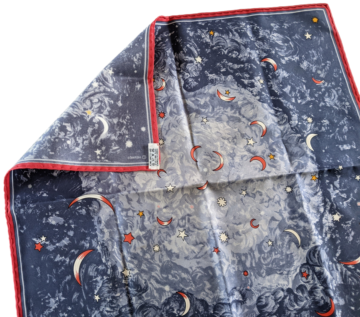 Hermes 1999 Bleu/Rouge Special Issue "Annee des Etoiles" by Maglione Twill 45cm