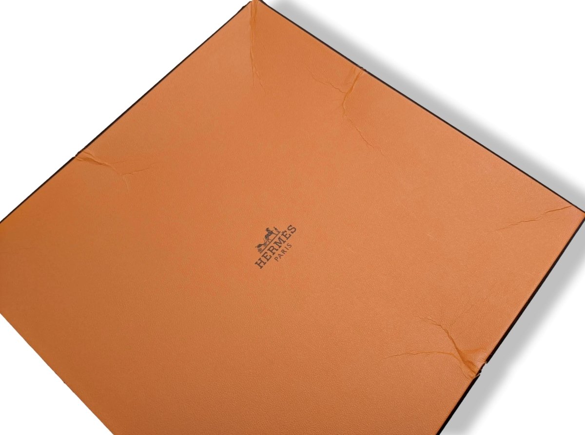 Hermes Special Issue Bleu/Or Sources de la Vie Suez by Fred Rawyler Twill Silk 90cm RARE, NIB! - poupishop