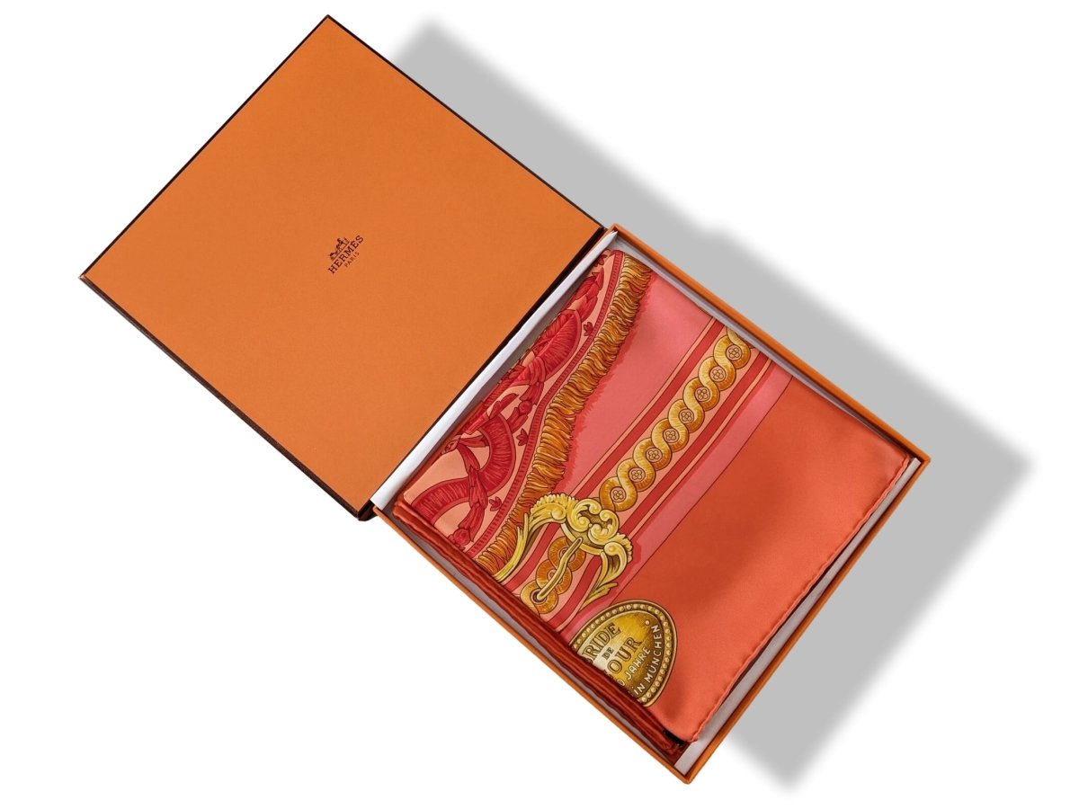 Hermes Special Issue BRIDE DE COUR 30 YEARS IN MUNICH Twill 90cm, Rare in Box! - poupishop