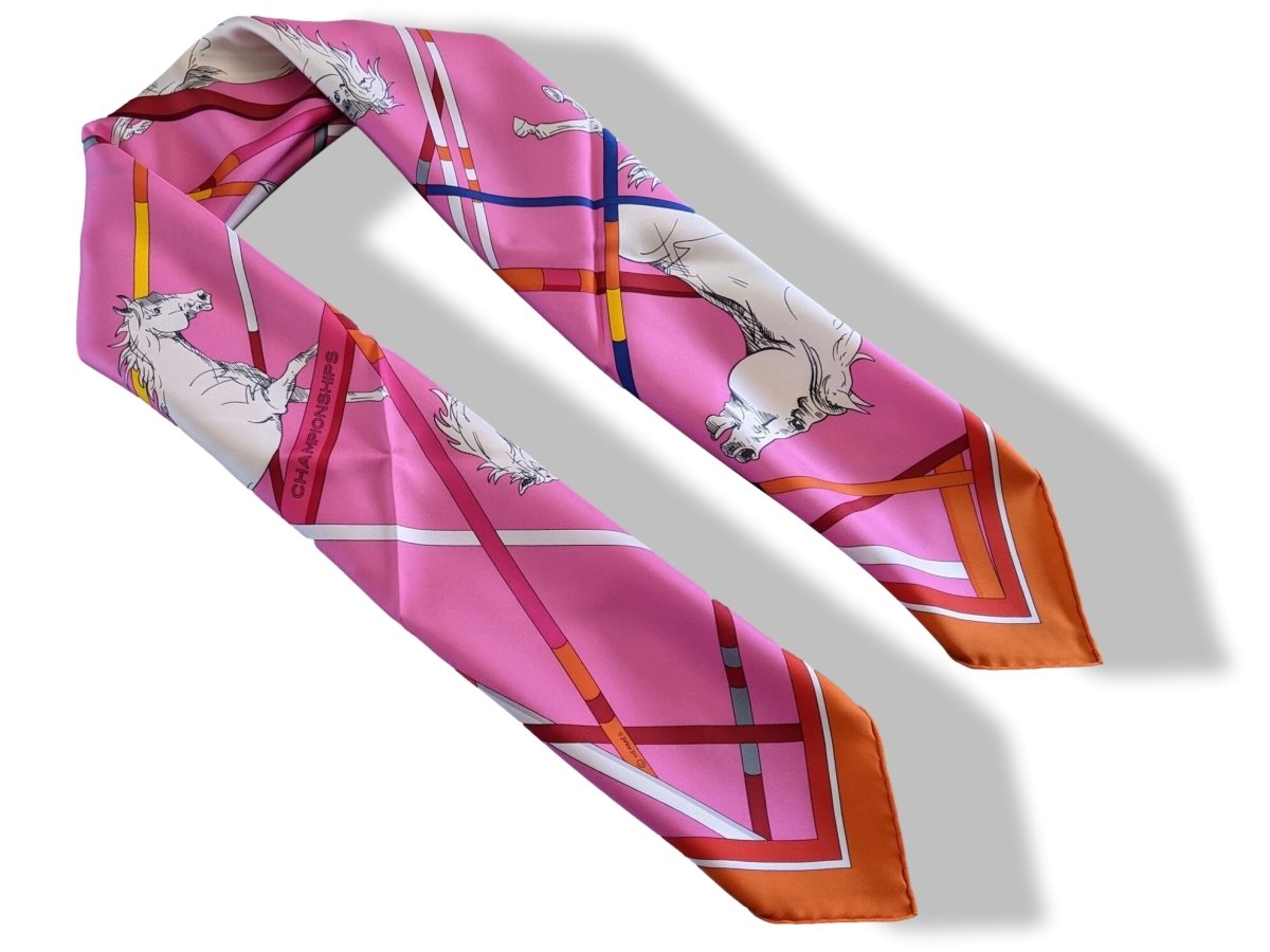 Hermes Special Issue CHAMPIONCHIPS AACHEN 2015 - SAUT D' OBSTACLES Twill 90cm, Rare in Box! - poupishop