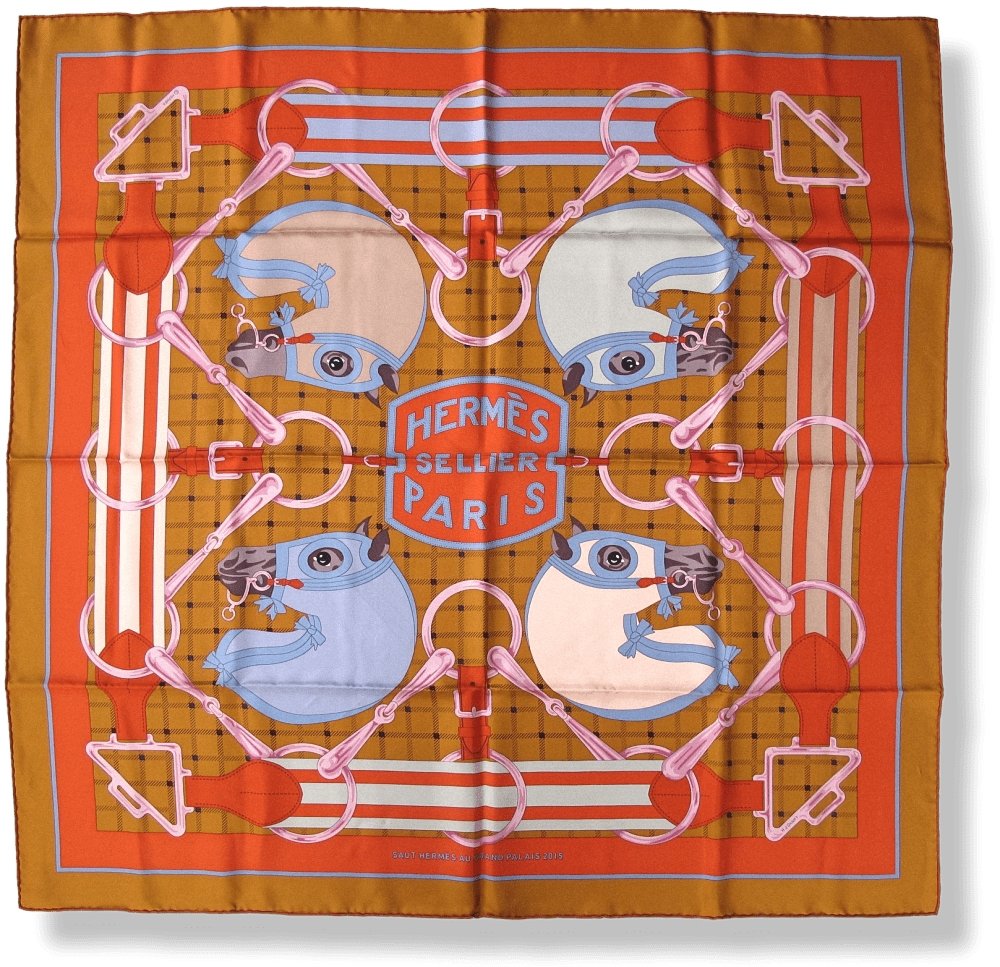 Hermes Special Issue Saut au Grand Palais 2015 TATERSALE Twill 90cm, Limited in Box! - poupishop