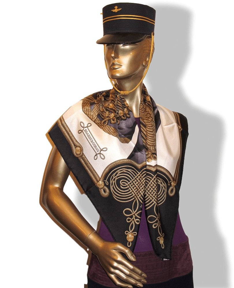 Hermes Special Limited Issue 2011 BERLIN Black Aged Gold Grey BRANDEBOURG Twill 90cm, NIB! - poupishop