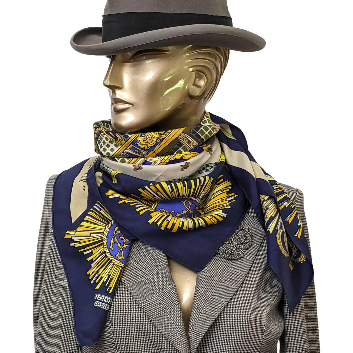 Hermes 1963 Special Issue Victor Schoelcher "Soleil Royal" by Pierre Peron Twill 90cm