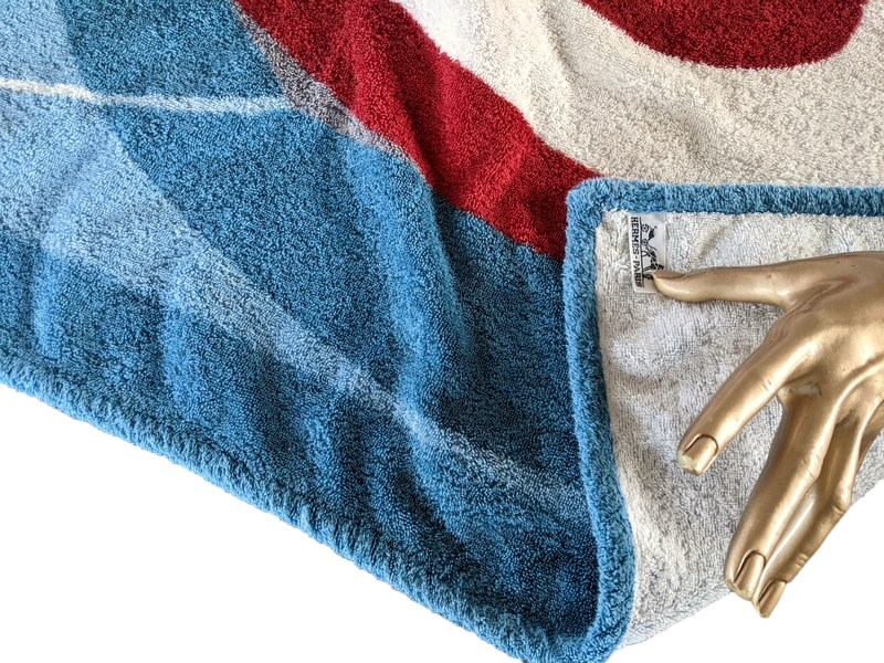 Hermes "Toupies" Spinning Tops Tapis de Plage Terry Beach Towel 90 x 150 cm