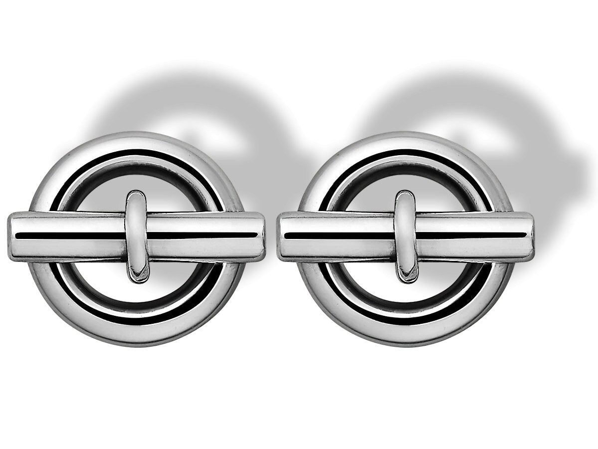 Hermes Sterling Silver 925 MINI CHAINE D'ANCRE Pierced Earrrings - poupishop