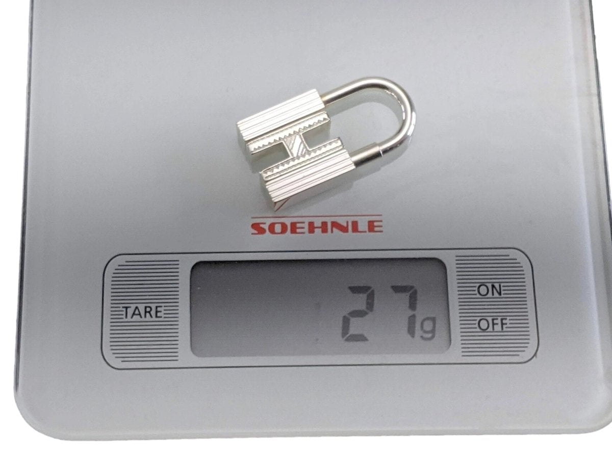 Hermes Sterling Silver 925 Touareg H Padlock Bag Charm Cadenas Key Ring, Mint! - poupishop