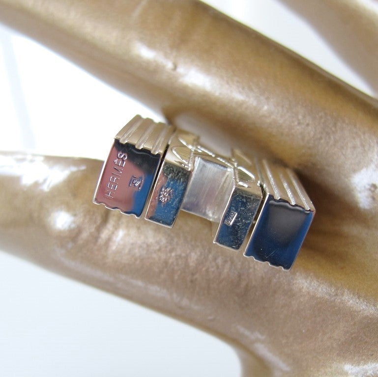 Hermes Sterling Silver Touareg Bag Char, Cadenas, KeyRings H - poupishop