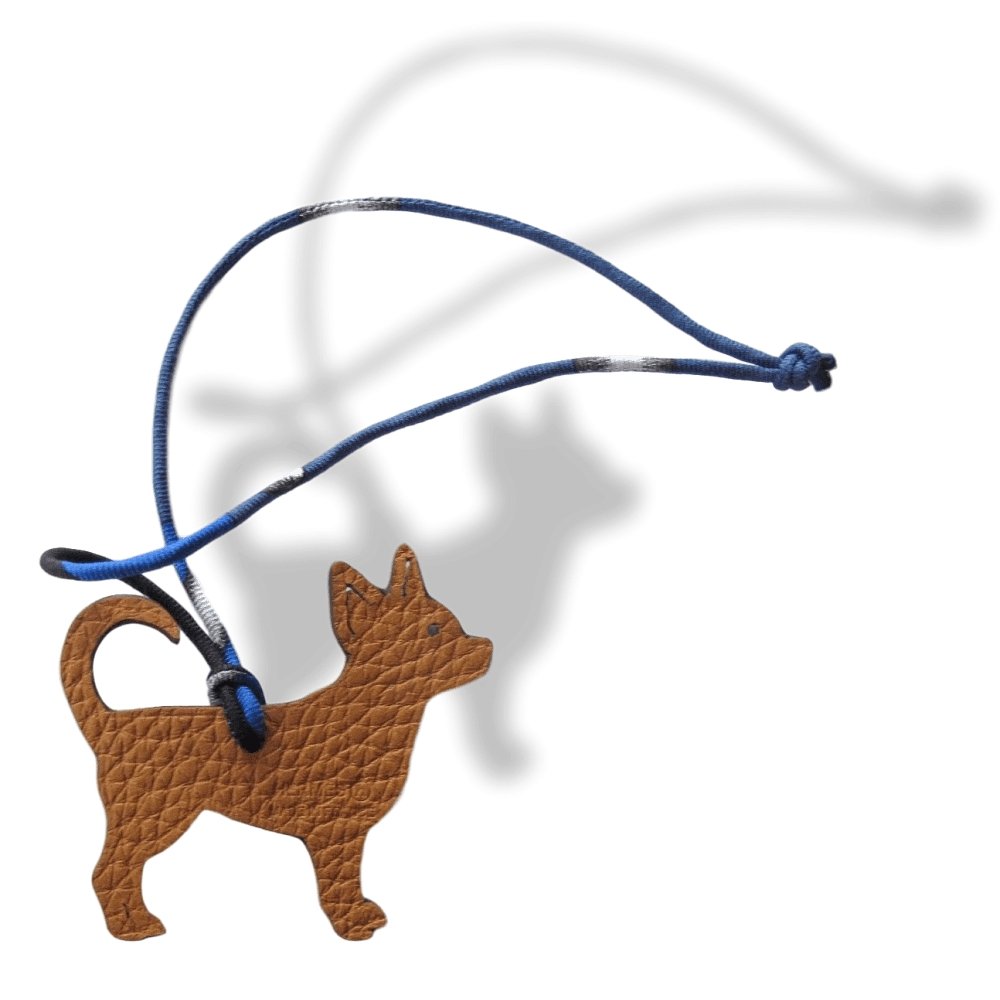Hermes Dog Fox Terrier Petit H Bag Charm GM, NIB!
