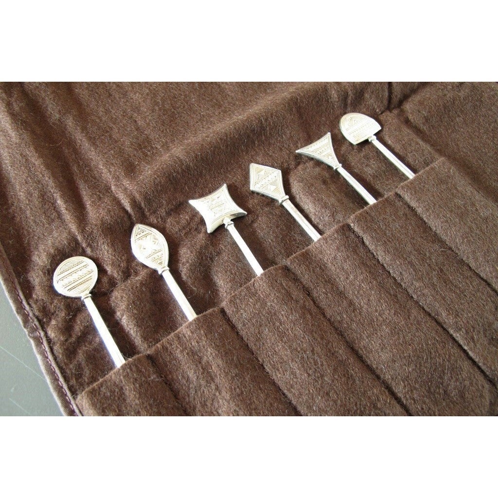 Hermes Touareg AG 925 Touareg 6 Moka Spoons, New! - poupishop