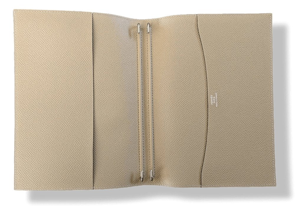 Hermes Trench Epsom Calfskin Agenda Cover GLOBE-TROTTER 2 PINS, BNWTIB! - poupishop