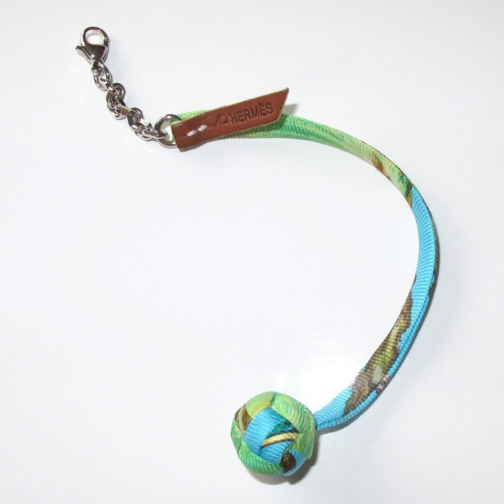 Hermes Turquoise Carmencita Silk Pom-Pom Bag Charm, NIB! - poupishop