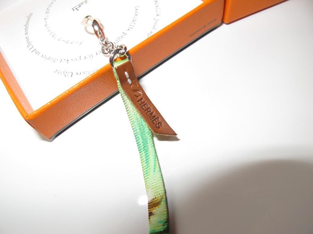 Hermes Turquoise Carmencita Silk Pom-Pom Bag Charm, NIB! - poupishop