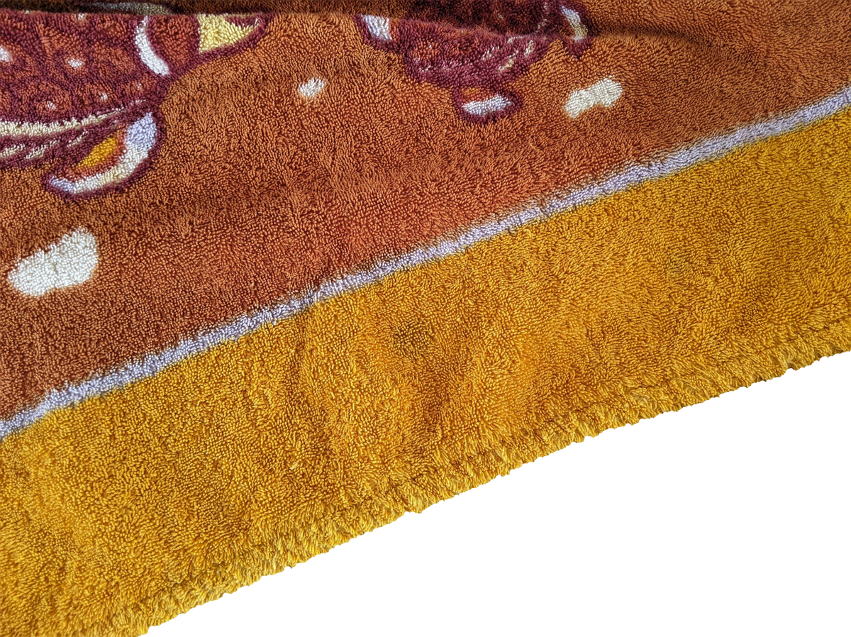 Hermes Orange "Turtles" Tapis de Plage Terry Beach Towel XXL 145 x 190 cm