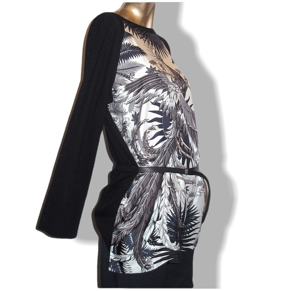 Hermes Twilllaine Mythiques Phoenix Tunic Mini Dress & Veau Barenia Belt, Sz40 - poupishop
