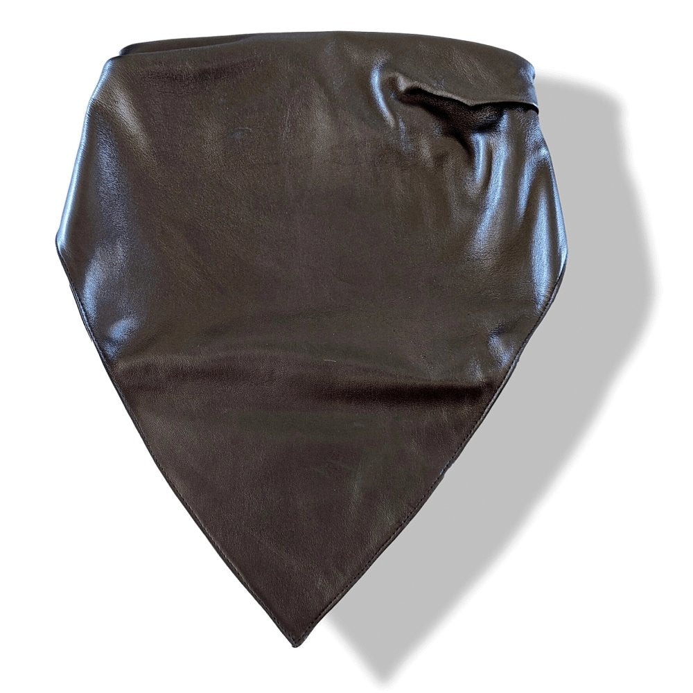 Hermes Unisex Black Lambskin COL FICHU AGNEAU PLUME Rodeo Bandana Texas Look, BNWTIB! - poupishop